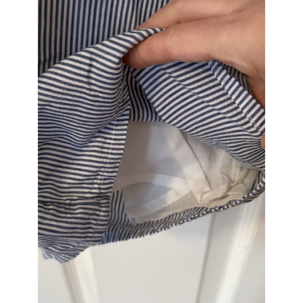 Vineyard Vines Pants Womens 6 Blue White Striped Linen Casual Lightweight - Picture 5 of 7
